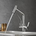 Pure Water Kitchen Faucet, C Tube PullOut Hot and Cold Water Mixer Tap