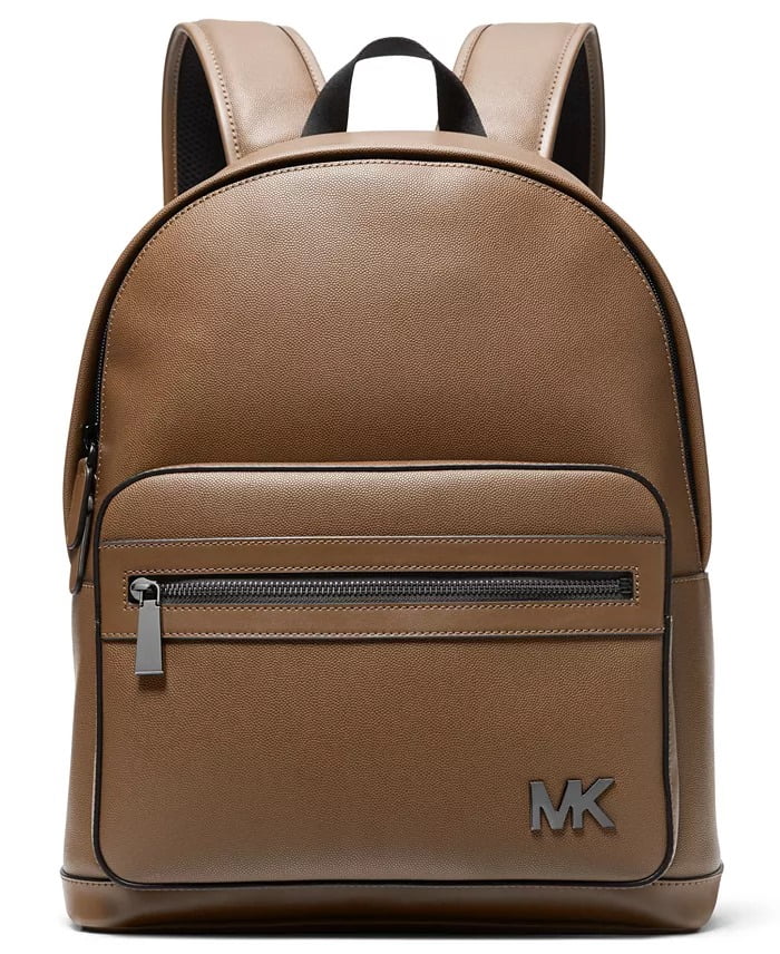 Coach Court Medium Backpack in Black Pebbled Leather with