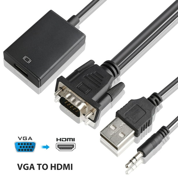 Vga vers adaptateur HDMI HDMI 1 à 2 Split Double Signal Adapter Câble \ HDMI  mâle à femelle Adapter