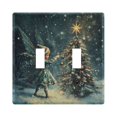 thumbnail image 2 of Dailycode Light Switch Plate Covers 3 Gang Wall Plate Plastics Outlet Covers for Kitchen Home Office Decor Fairy and Christmas Tree, 2 of 8