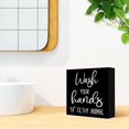 thumbnail image 7 of Zomyto 7x7 In Funny Bathroom Wooden Box Sign,Wash Your Hands YA' Filthy Animal Decor, 7 of 7