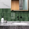 thumbnail image 5 of 10-Pack Dark Green Vintage 3D Self-Adhesive Wall Tiles 12×12 Inch, Peel and Stick Backsplash for Kitchen Bathroom Rental Homes, 5 of 15