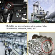 stainless steel adjustable hose clamps (141-165 mm ) ,Fuel line clamps for plumbing automotive and mechanical applications Hose Clamps, pack of 3