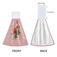 thumbnail image 4 of BZSMCE Hanging Hand Towels Fashion Rose Trio Pattern 2-Pack - Velcro Style Bathroom Kitchen Towels, 4 of 7