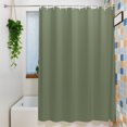thumbnail image 2 of Shower Curtains for Bathroom-72"x72",Pure Color Green Waterproof Bath Curtain Grommet Shower Curtain Set with Hooks, 2 of 9