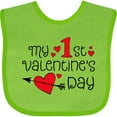 thumbnail image 3 of Inktastic My First Valentines Day Red Hearts and Arrow Boys or Girls Baby Bib, 3 of 4