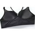 thumbnail image 7 of Pimfylm Comfy Bras for Womens Front Close Bras Sleep Bras Wide Strap Full Coverage Push up(Black,70B), 7 of 7