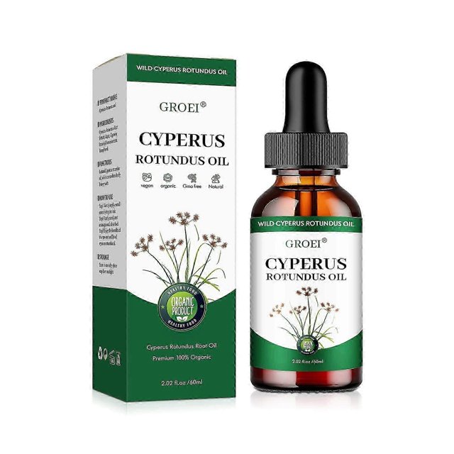 Cyperus Rotundus Oil - Natural Cyprus Oil for Hair Removal, Reducing Body Hair Growth, Moisturizing & Soothing, Smooth Skin, Ideal for All Skin Types