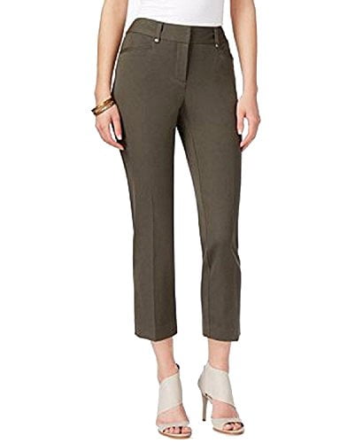 Alfani - Alfani Petite Slim-Leg Capri Pants (Urban Olive, 16 Petite) - Walmart.com - Walmart.com