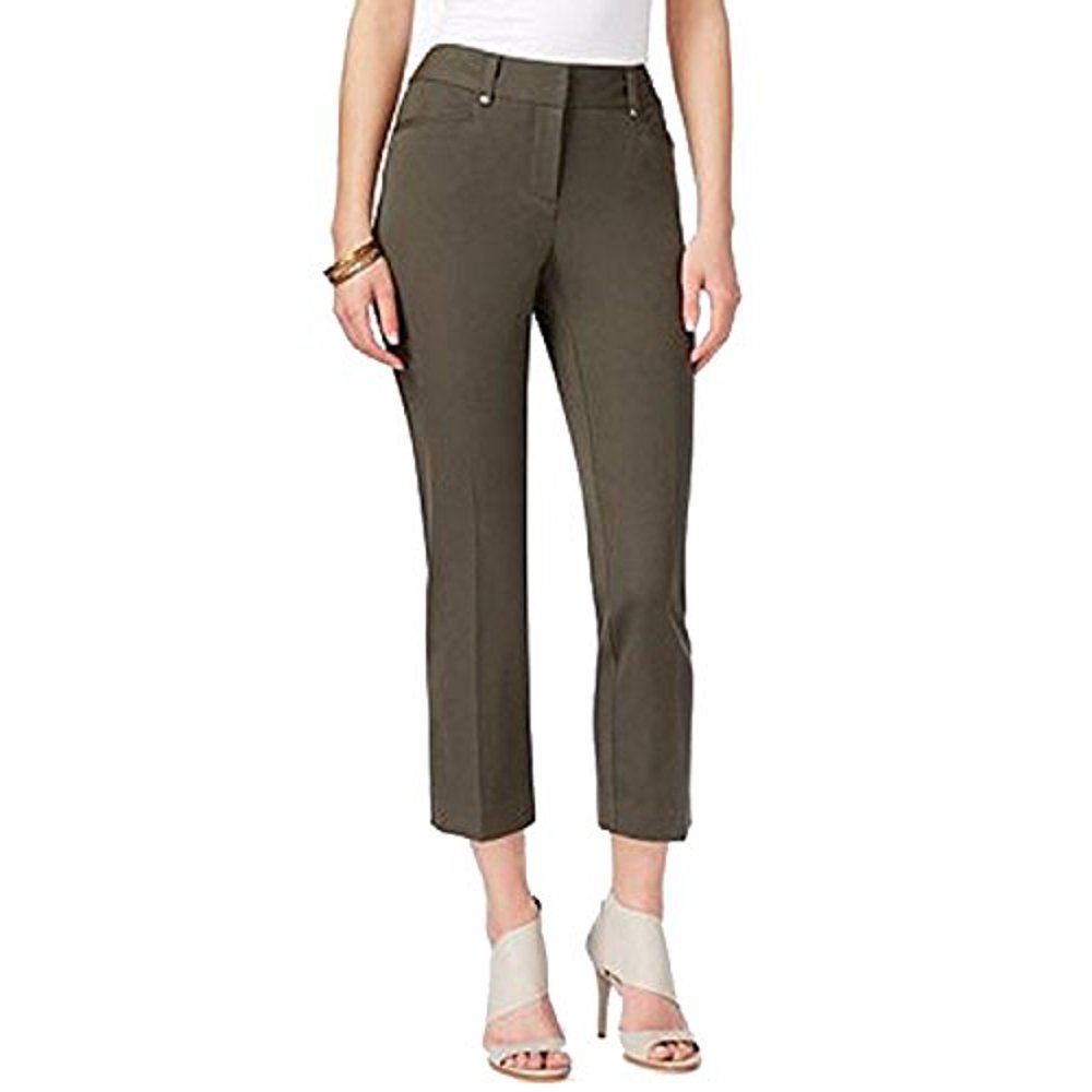 Alfani - Alfani Petite Slim-Leg Capri Pants (Urban Olive, 16 Petite ...