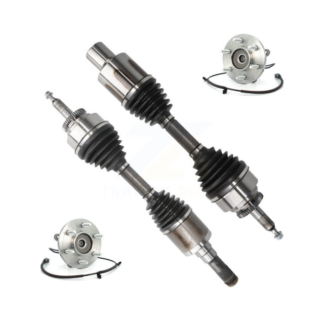 Kugel Front CV Axle Drive Shaft and Complete Wheel Hub Bearing Assembly Kit for Car 2011-2014 Ford Expedition Lincoln Navigator 4WD - Left Right Side (Driver Passenger) KN7-100467