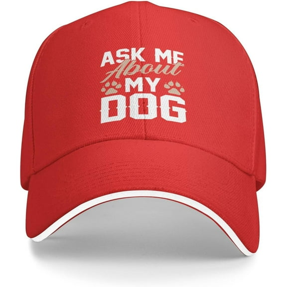 Ask Me About My Dog u200bu200b Trucker Hat Baseball Cap Funny Outdoor Travel Dad Caps