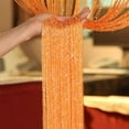 thumbnail image 3 of Yipa Sheer String Curtains Beads Thread Curtains Panels Glitter Tassel Window Drape Room Divider Fringe String Door Curtain, 3 of 10