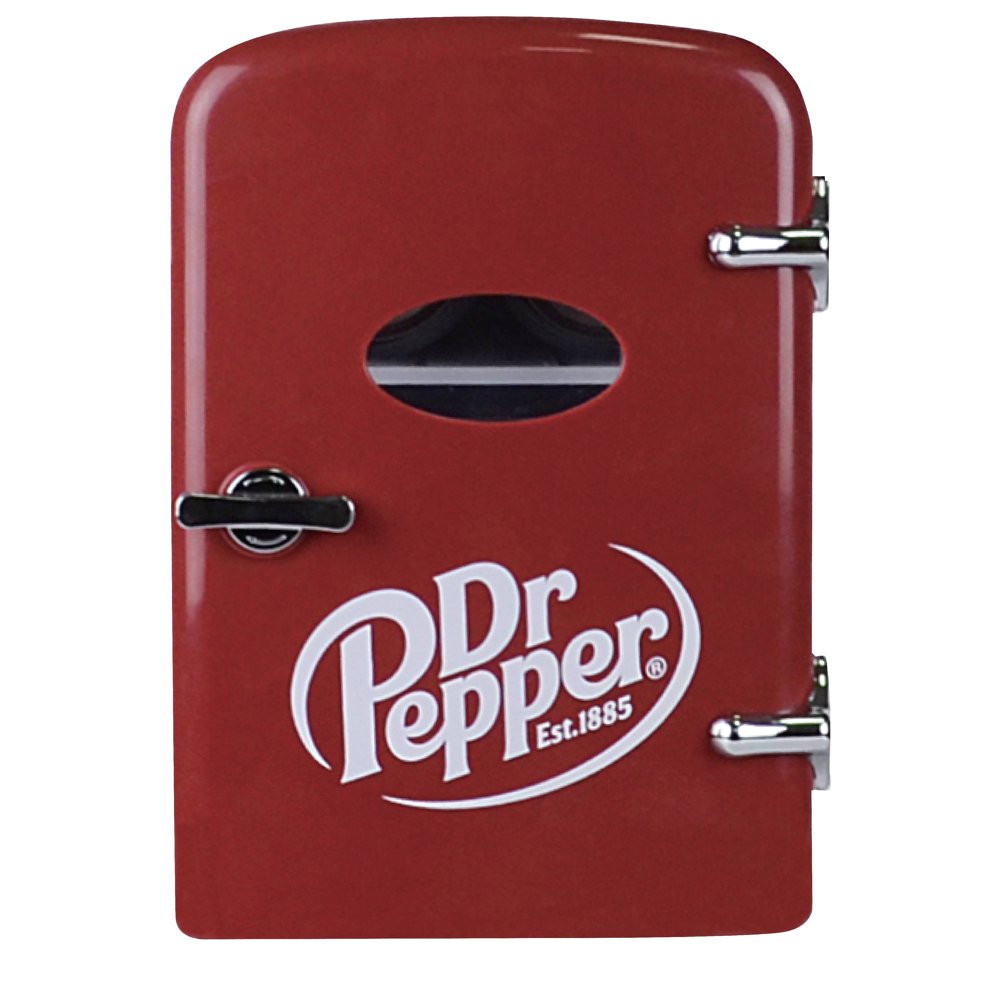Dr Pepper Portable 6can Mini Fridge, MIS135DRP, Burgundy