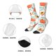 thumbnail image 5 of Fotbe Peach Calcetas Largas con Estampado para Hombre y Mujer – Calcetas de Compresión Transpirables y Elásticas, Viajar y Uso Diario Talla 5-11, 5 of 6