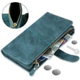 thumbnail image 5 of Samsung Galaxy Note 20 Ultra Wallet Case for Women Men with Card Holder, Samsung Note 20 Ultra Crossbody Phone Cases with Strap Lanyard, Zipper Pocket PU Leather Kickstand Purse,6.9 Inch Blue, 5 of 14