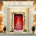thumbnail image 6 of YIKA Christmas Door Set Door Width Door Curtain Holiday Party Decoration Christmas Tree Door Hanging Door Cover Decoration B, 6 of 6