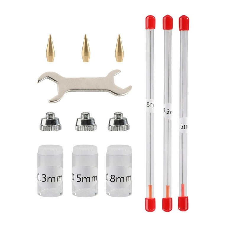 0.35mm 0.5mm Airbrush Nozzle, Replacement Needle for Airbrush