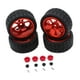 thumbnail image 3 of Kit de ruedas y neumáticos RC de repuesto para coche RC, kit de adaptador de cubo hexagonal de 12 mm Rojo, 3 of 9