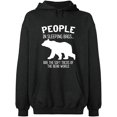 thumbnail image 2 of OXI Hoodie Sweatshirt - The Bear World, Basic Casual Hoodie for Men's and Women Fleece Hoodie Long Sleeve - Dark Heather 2X-Large, 2 of 3
