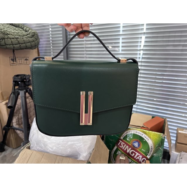 Bolso Bandolera Diario para Mujer Hombro Cuadrado PU Con Correa Ajustable Viajes Al Aire Libre () Verde