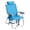 Blue_38.98"H, variant on GZXS Folding Beach Chair with Side Pocket & Cooler Pouch, 5-position Adjustable Reclining Chair, Portable Camping Chair for Outdoor, 15.4" Seating Height, Yellow