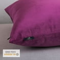thumbnail image 3 of Phantoscope Soft Silky Velvet Series Square Decorative Throw Pillow Cusion for Couch, 22" x 22", Dark Purple, 2 Pack, 3 of 7