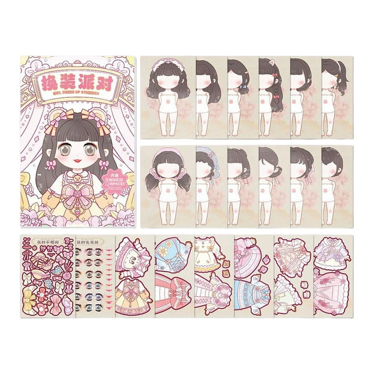 Dress up Doll Stickers DIY Princess dress up Stickers for Kids Birthday  Gift Style B - Walmart.com