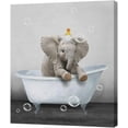 thumbnail image 2 of HFDF Elephant Bathroom Wall Art Funny Elephant Baby Wall Decor Farmhouse Cute Animal Pictures Canvas Prts Modern Patg Artwork for Bathroom Lavatory Toilet Loo Livg Room 8x10inch Framed, 2 of 6