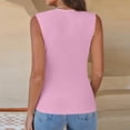 thumbnail image 3 of Womens Halter Tank Tops Ribbed Sleeveless Shirts Slim Casual Solid T Shirt, 3XL, 3 of 6