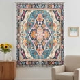 thumbnail image 3 of Boho Colorful Sheer Curtains 45 Inches Long, Ethnic Modern Geometric Abstract Art Light Filering Curtains, Breathable Simi Curtain Privacy Drapes for Kitchen Bathroom Small Window Treatment, 3 of 9