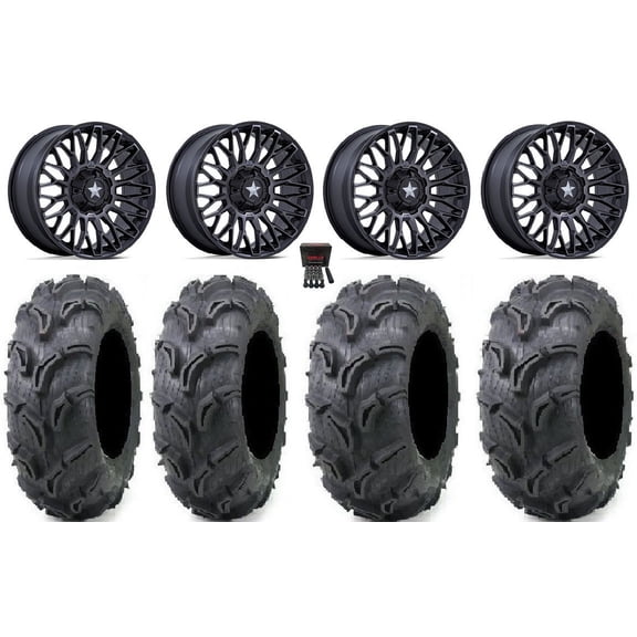 MSA Clubber 14" Wheels Black DDT 30" Zilla Tires Polaris RZR XP 1000 / PRO XP / Ranger XP 900/1000