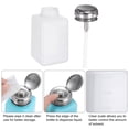thumbnail image 5 of Uxcell Solvent Alcohol Dispenser 200ml(6.8oz) Press Type Liquid Dispenser Pump with Stainless Steel Lid, White, 5 of 6