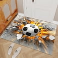 thumbnail image 2 of Sports Soccer Area Rugs, Ball Print Carpet, Washable Non Slip Low Pile Soft Rug for Bedroom Living Room Decor Mat 4ftx6ft, 2 of 8