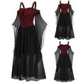 thumbnail image 2 of asdoklhq Maternity Dress,Women Plus Size Cold Shoulder Sleeve Lace Up Halloween Dress, 2 of 6