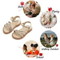 thumbnail image 4 of Toddler Girl Gold Sandals Size 8 - Little Flower Girl Easter Flower Girl Dress Shoes Sparkly Little Kid Summer Flats, 4 of 6