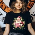 thumbnail image 3 of Believe Santa T-Shirt | Vintage Holiday Graphic Tee, CarolinaBlue, Size M, 3 of 6