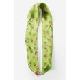 thumbnail image 2 of Bimba Green Leave Wreath & Rose Floral Pure Silk Printed Head Bandanas Summer Neck Wrap Scarf 40 x 80 Inches, 2 of 6