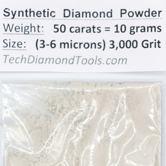 TechDiamondTools Diamond Powder 3.000 Grit 3-6 Microns -50cts = 10 Grams
