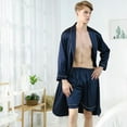 thumbnail image 5 of Mens Satin Boxers Comfortable Solid Pajama Shorts Sleepwear Bottoms, 5 of 6