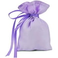 thumbnail image 3 of 50 Satin Drawstring Gift Pouch Small Wedding Party Favors Bag - 4" x 6.5" inches Baby Shower Thank You Pouches- Lavender, 3 of 3