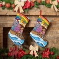 thumbnail image 6 of Lsque Rainbow Animals on Noah's Ark Pattern 18 Inch Christmas Stockings, Festive Holiday Stocking for Christmas Decorations Holiday Decor, 6 of 8