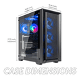 thumbnail image 6 of FPS Gaming PC Desktop, Intel Core i7-6700K,NVIDIA RTX 3050, 16GB DDR4, 512GB SSD, WiFi6 BT5.4,6X ARGB FAN, 650W PSU, Windows 11,Esports Tower for AAA Gaming, 6 of 9