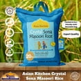 thumbnail image 4 of Asian Kitchen Crystal Sona Masoori Aged Rice 20-Pound Bag, 20lbs (9.08kg) Short Grain Rice ~ All Natural | Gluten Friendly | Vegan | Indian Origin | Export Quality, 4 of 10