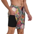thumbnail image 2 of Fotbe Tropical Fruit Traje de Baño para Hombre – Shorts de Natación de Secado Rápido con Forro y Bolsillos-Large, 2 of 6