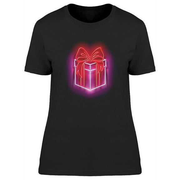 Neon Gift Box T-Shirt Women -Image by Shutterstock, Female x-Large