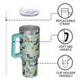 thumbnail image 4 of OBREWU Dachshund Dog and Pizza Tumbler with Handle and Lid,Dachshund Dog and Pizza 40oz Double Wall Vacuum Insulated Tumbler,Cups Gift for Women and Men, 4 of 7