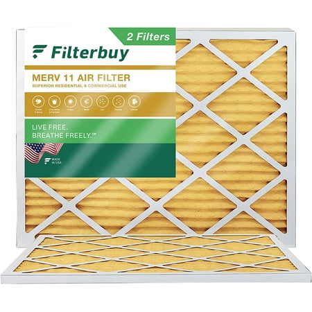 

Filterbuy 14x18x1 MERV 11 Pleated HVAC AC Furnace Air Filters (2-Pack)