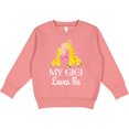 thumbnail image 2 of Inktastic Gigi Loves Me Girls Giraffe Granddaughter Toddler Sweatshirt, 2 of 4
