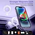 thumbnail image 2 of Magnetic for iPhone 14 Plus Case with Stand[Compatible with MagSafe]，Shockproof Magnetic Kickstand Slim Translucent Cover for iPhone 14 Plus Case with Ring Stand,Purple, 2 of 12